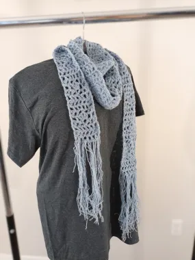 Extra Long Light Blue Scarf