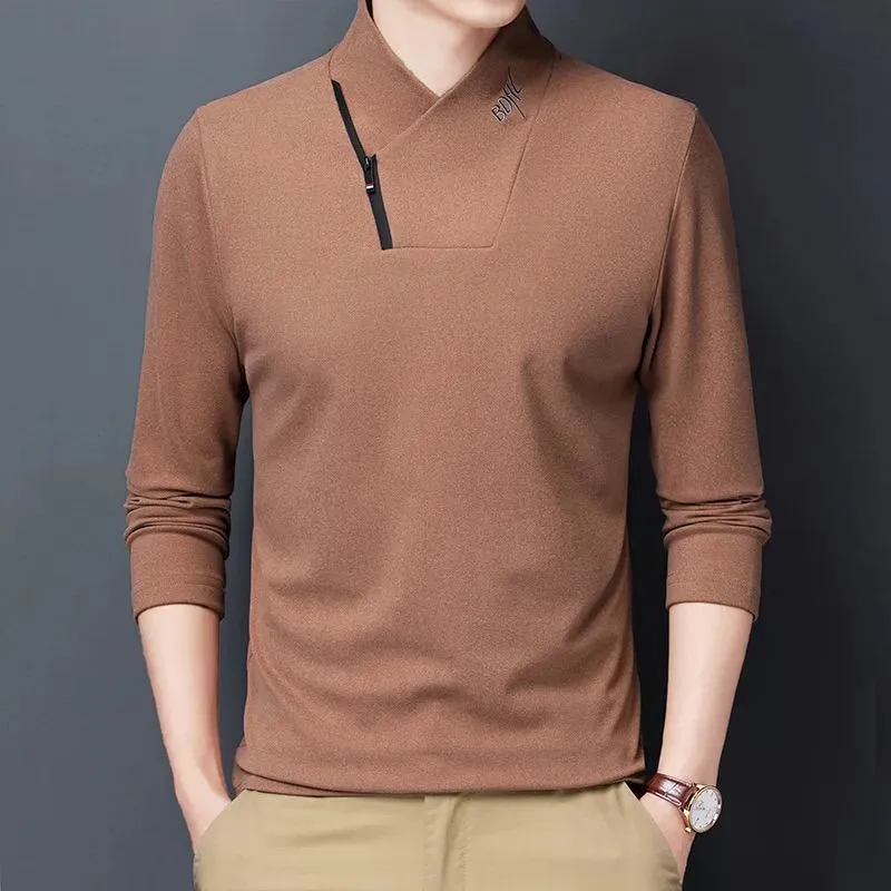 Fashion Polo Neck High Quality Zipper Mens Sweater S4689282