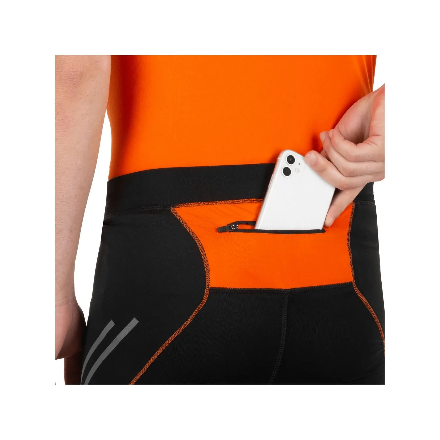 Firefox Full Length Leg Warmer - Black/Orange