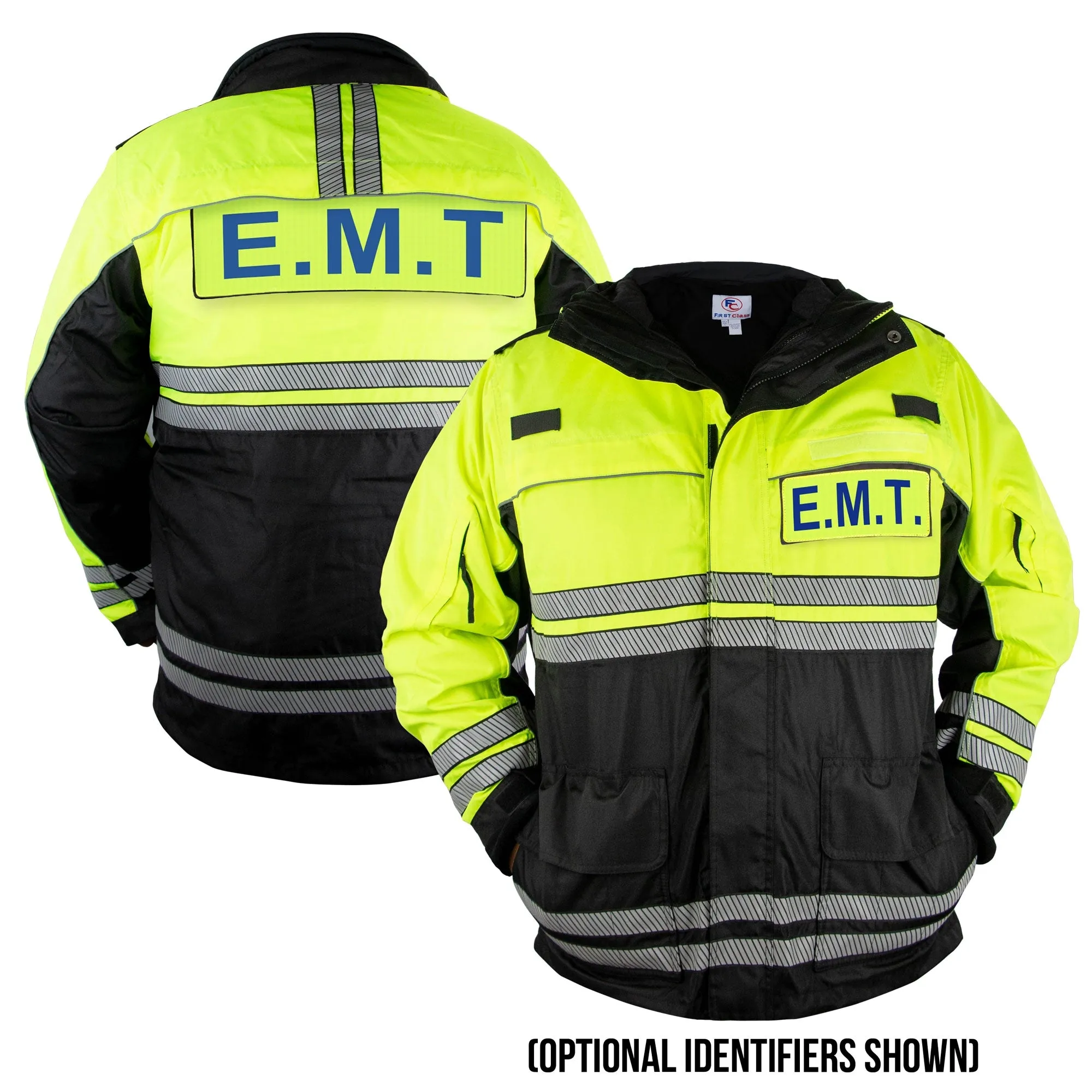 First Class High Visibility Waterproof Parkas with Reflective Striping