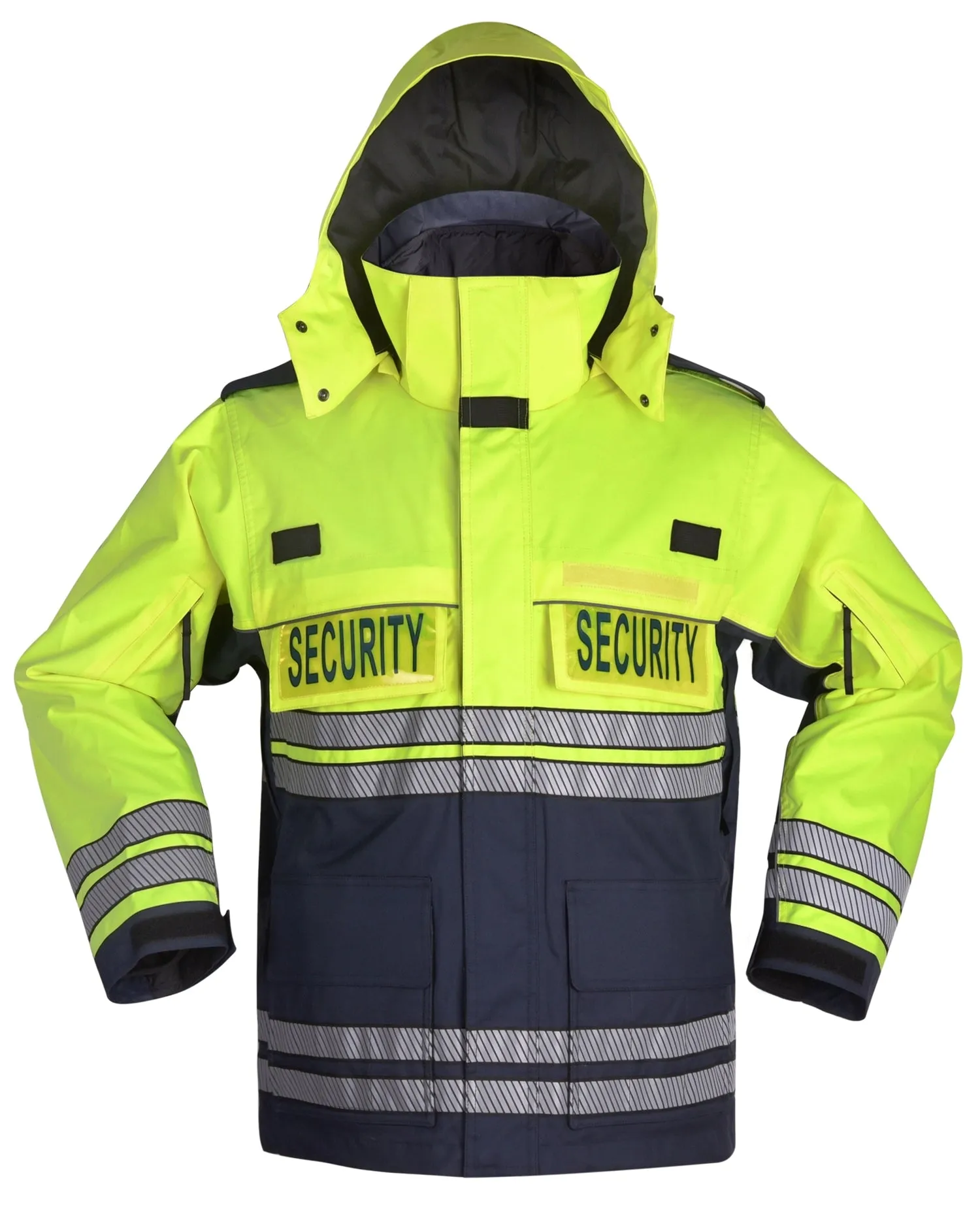 First Class High Visibility Waterproof Parkas with Reflective Striping