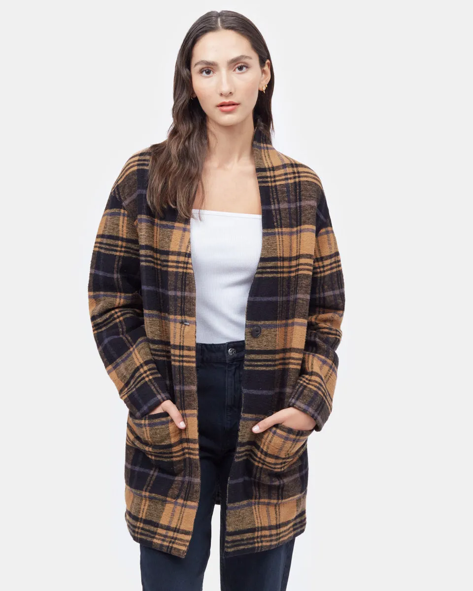 Flannel Cocoon Cardigan