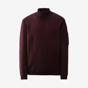 Fleece Knit Vanise Turtleneck Sweater - Potent Purple/Black