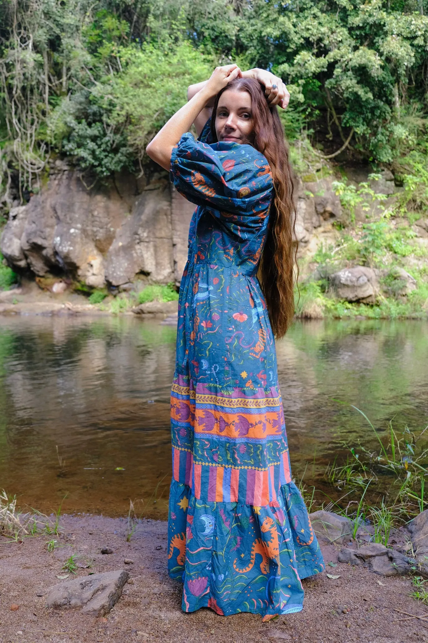 Frida Maxi Dress - Winter Mythic - Turquoise