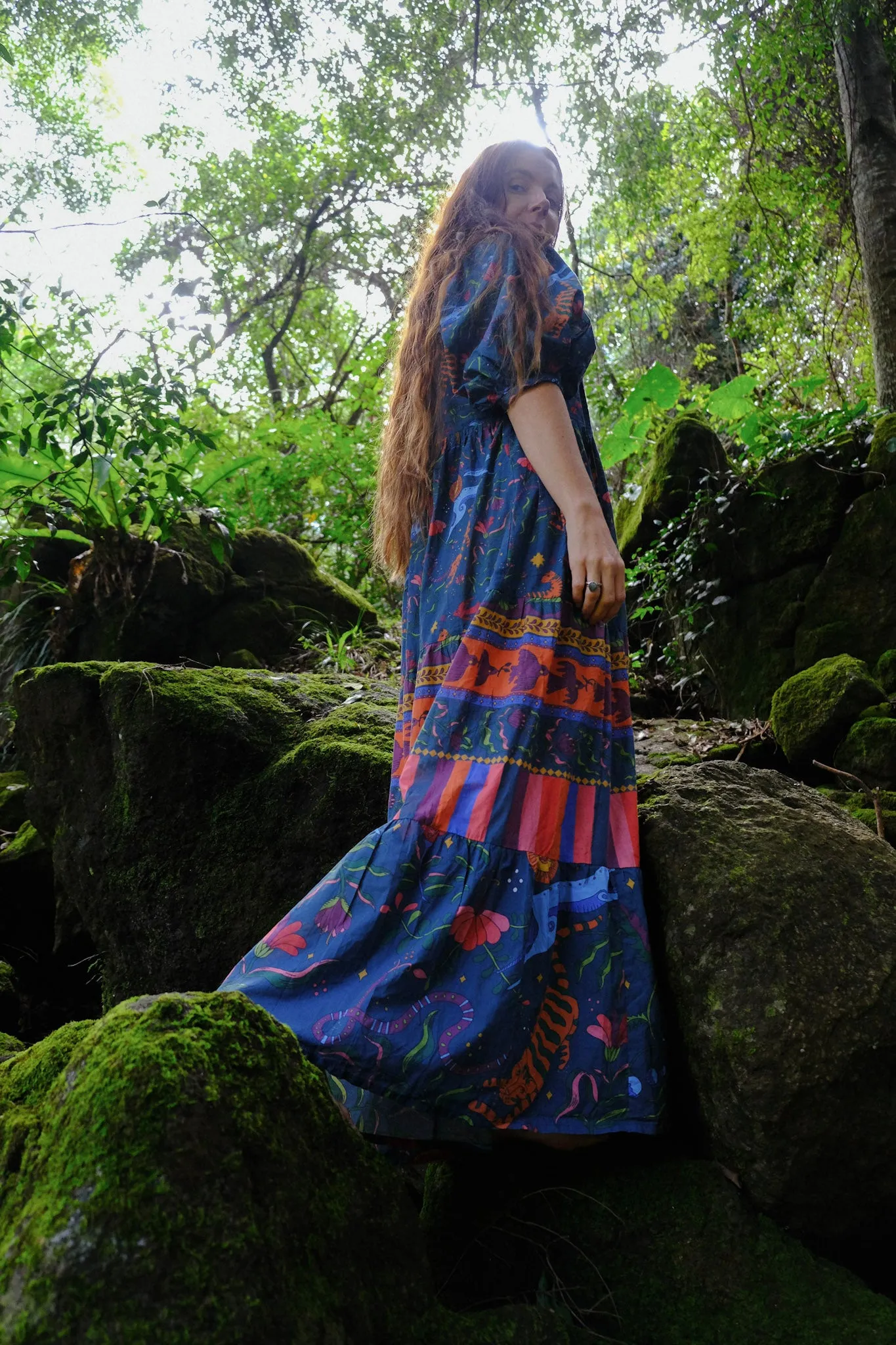 Frida Maxi Dress - Winter Mythic - Turquoise