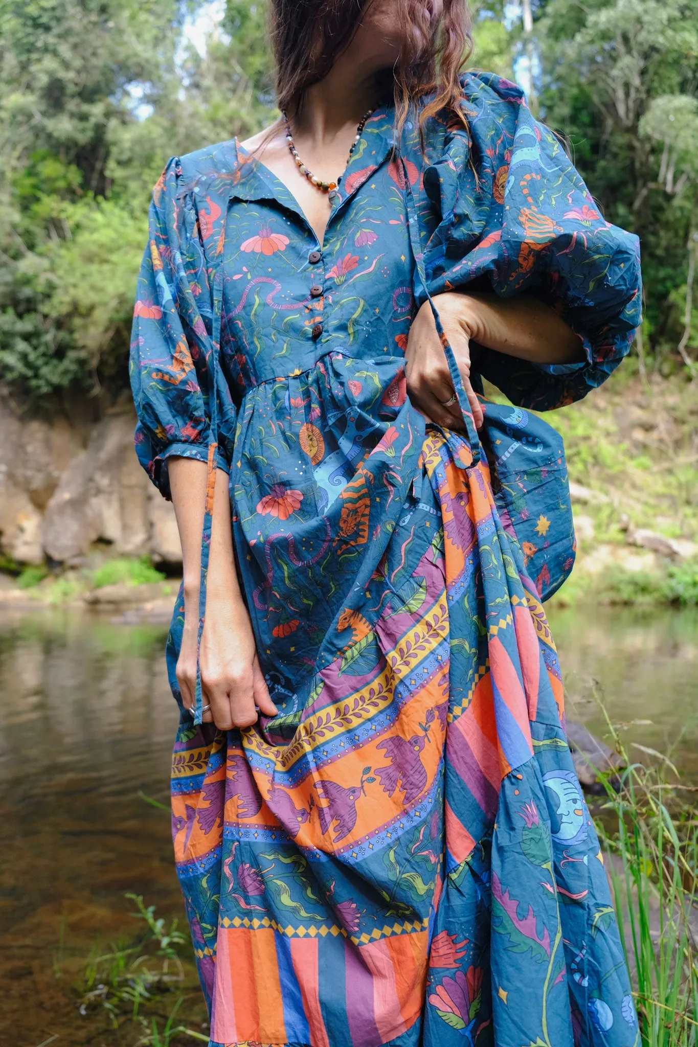 Frida Maxi Dress - Winter Mythic - Turquoise