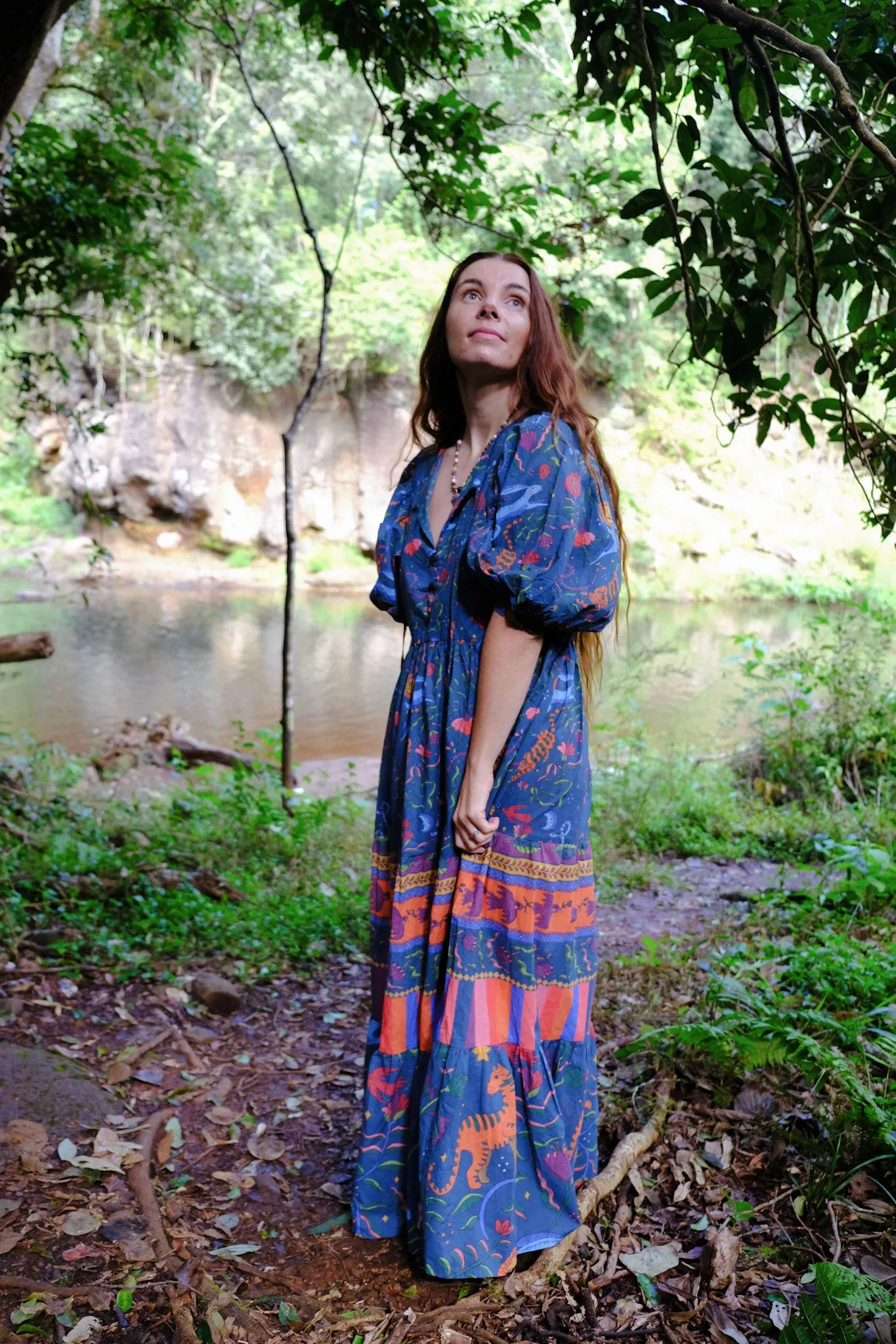 Frida Maxi Dress - Winter Mythic - Turquoise