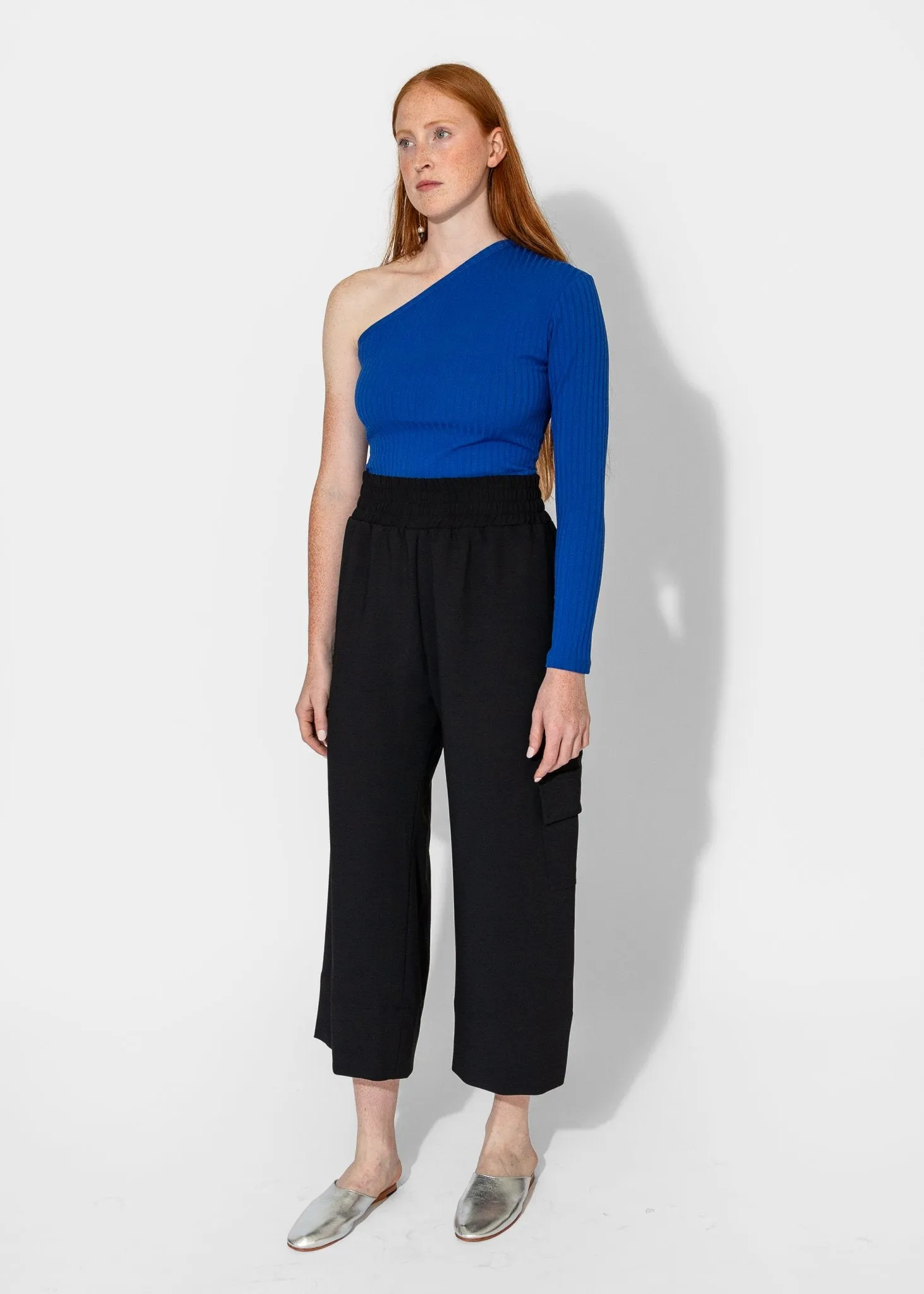 Gathered Culottes in Black