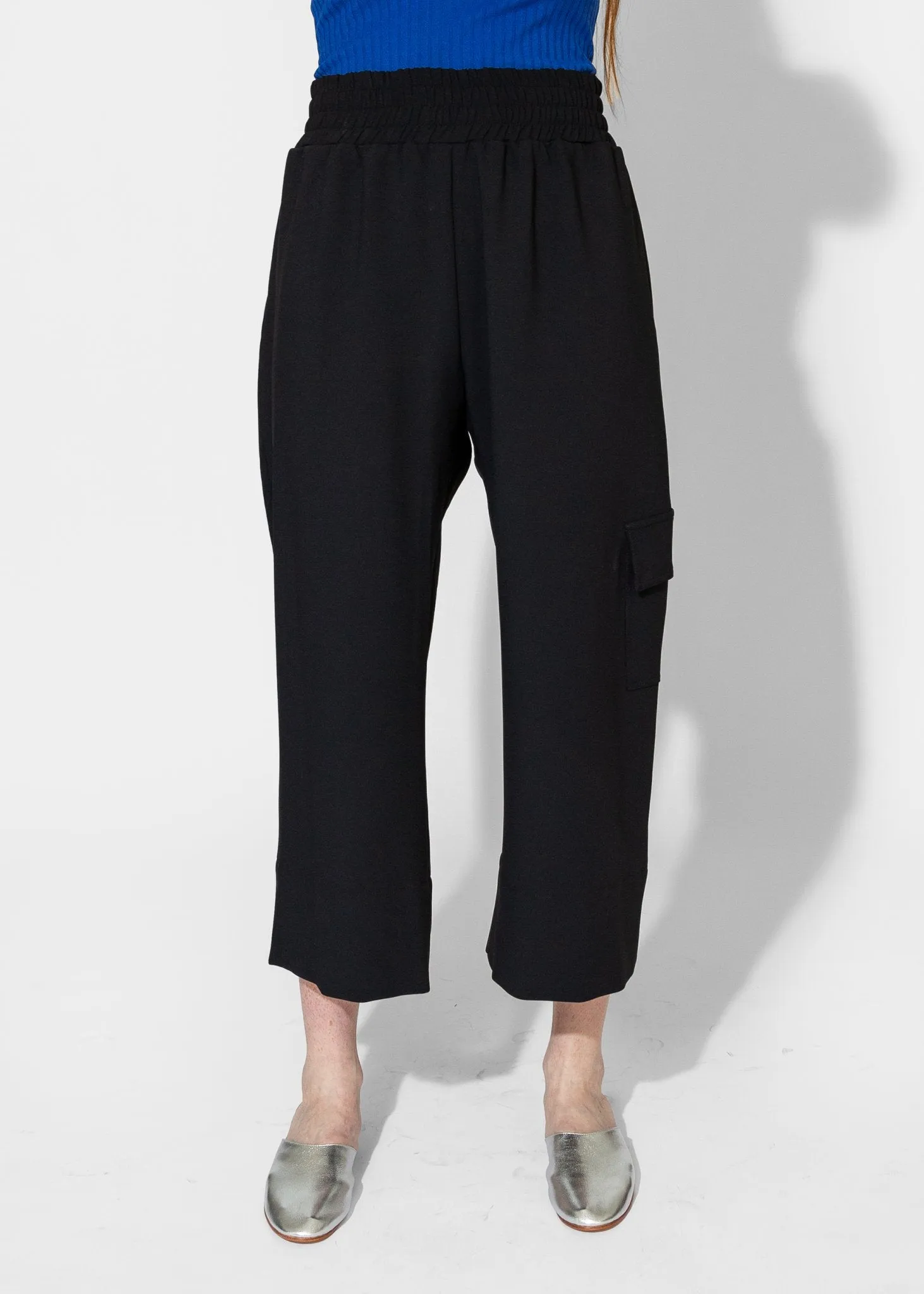 Gathered Culottes in Black