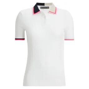 Gfore Cotton Blend Ribbed Shortsleeve Sweater Golf Polo 2024 Women