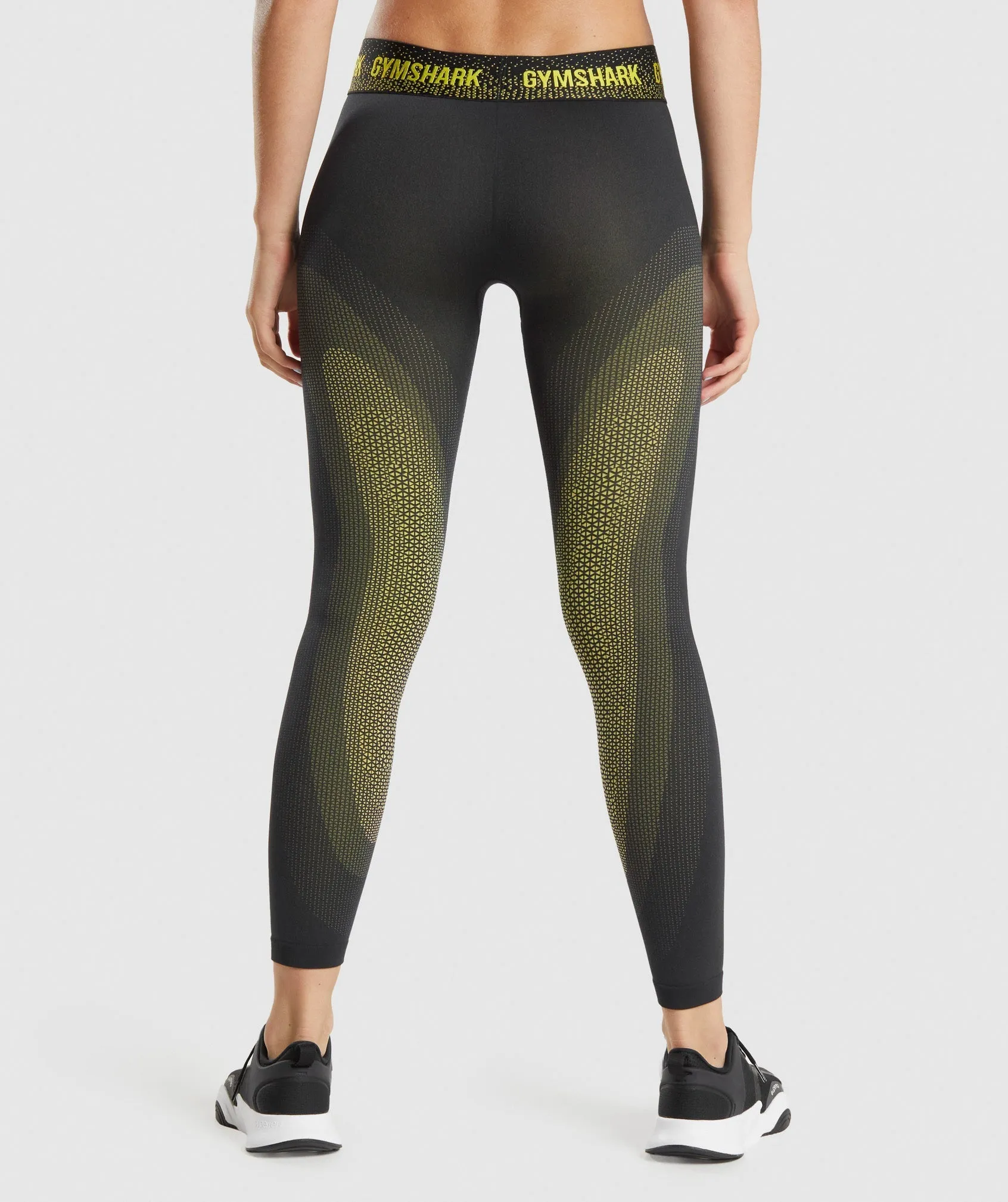 Gymshark Apex Seamless Low Rise Leggings - Black/Yellow