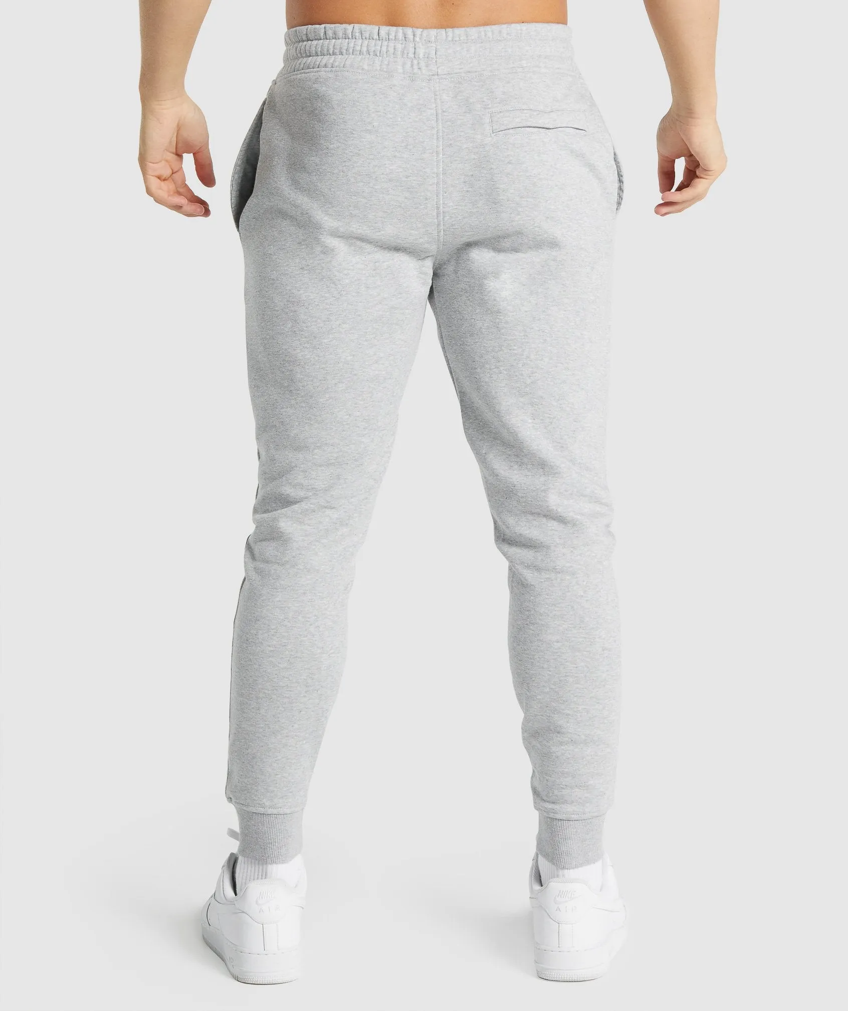 Gymshark Crest Joggers - Light Grey Marl