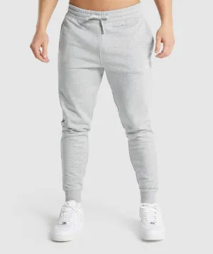 Gymshark Crest Joggers - Light Grey Marl