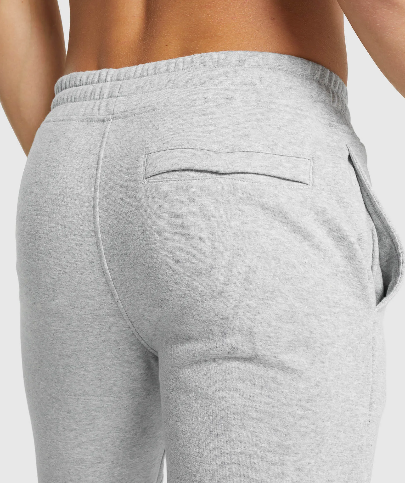 Gymshark Crest Joggers - Light Grey Marl