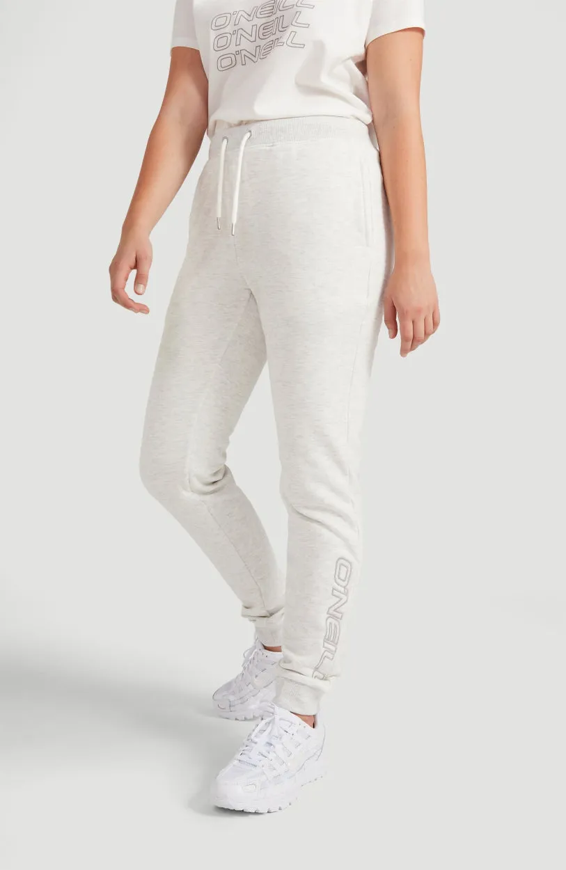 High-Waist Sweatpants | White Melee