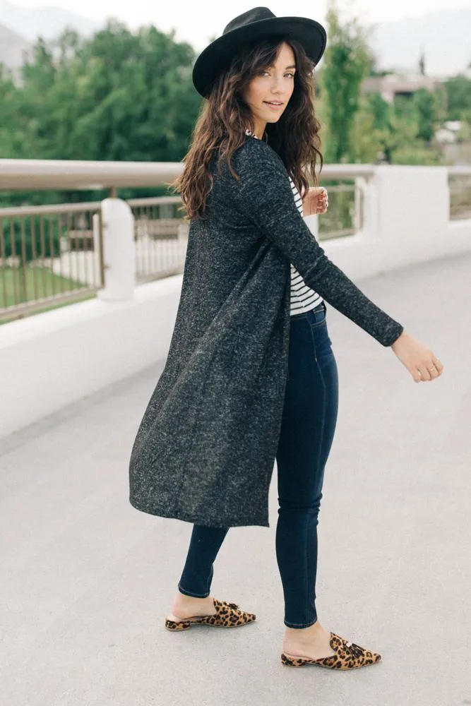 Irene Duster Cardigan in Black