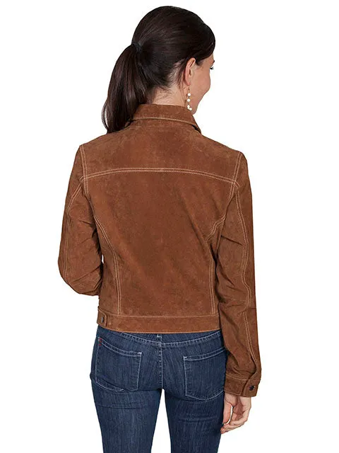 Jacket, Western Suede Leather Jean Jacket - Style L107