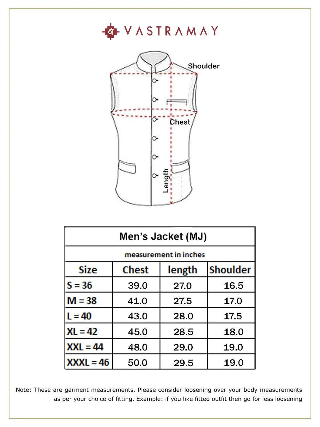 Jashvi Men's Rust Printed Nehru Jacket