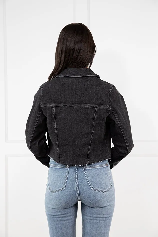 Judy Blue Night Like This Cropped Denim Jacket