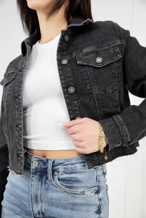 Judy Blue Night Like This Cropped Denim Jacket