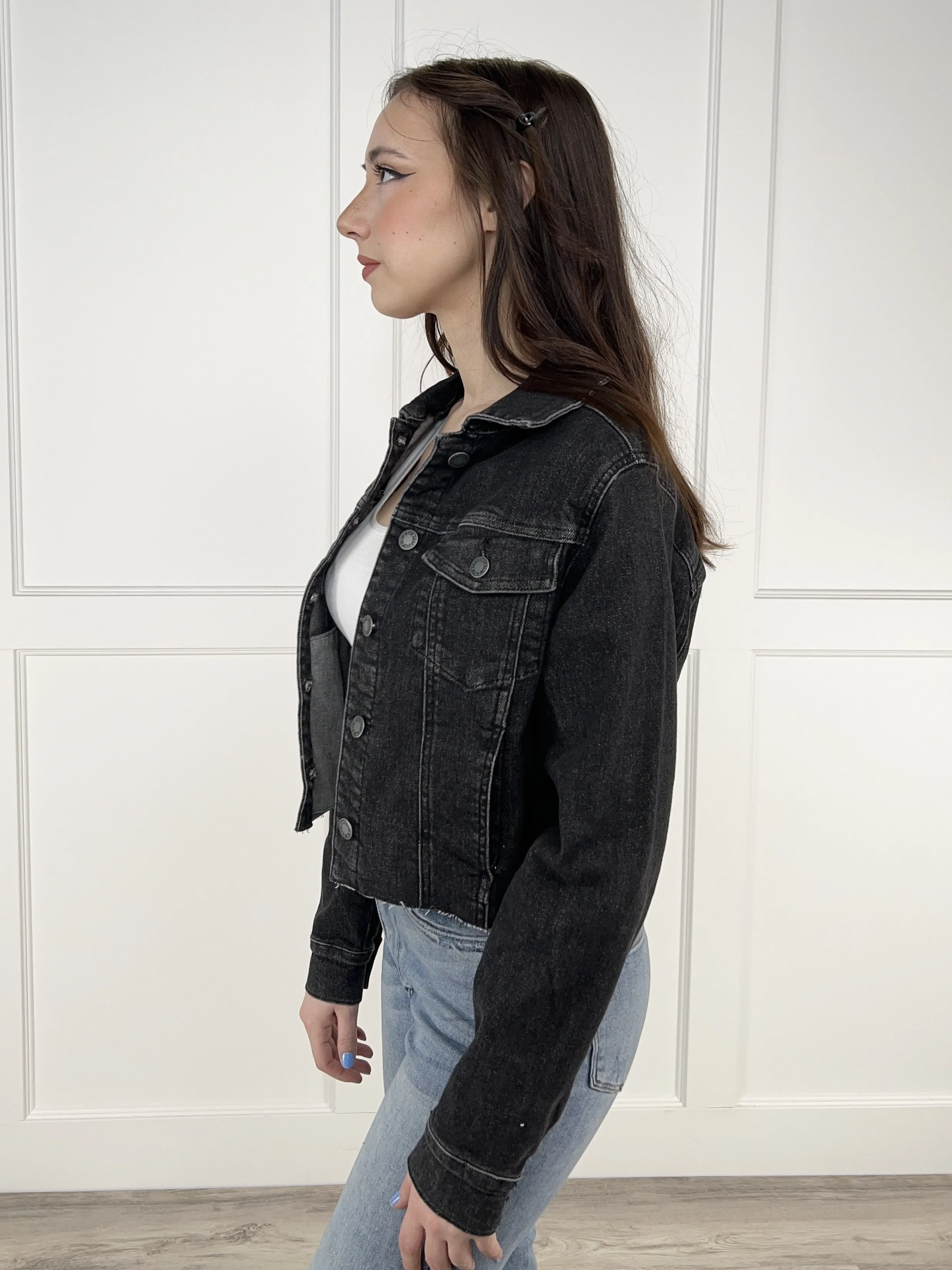 Judy Blue Night Like This Cropped Denim Jacket