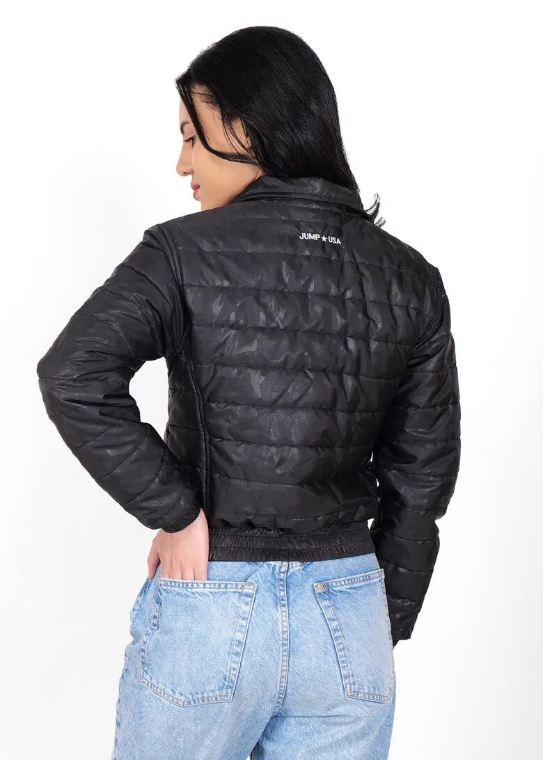 JUMP USA Women Frost Defense Black Quilted Jacket