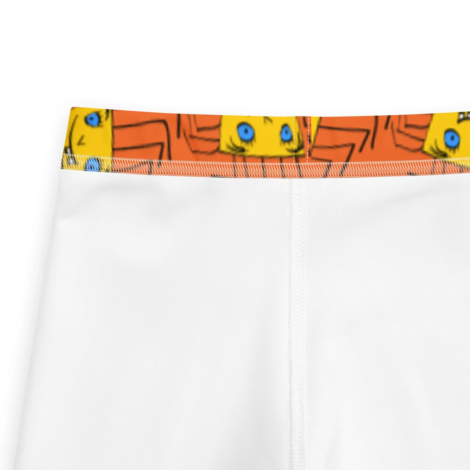 Kid's Leggings - Piki on Orange