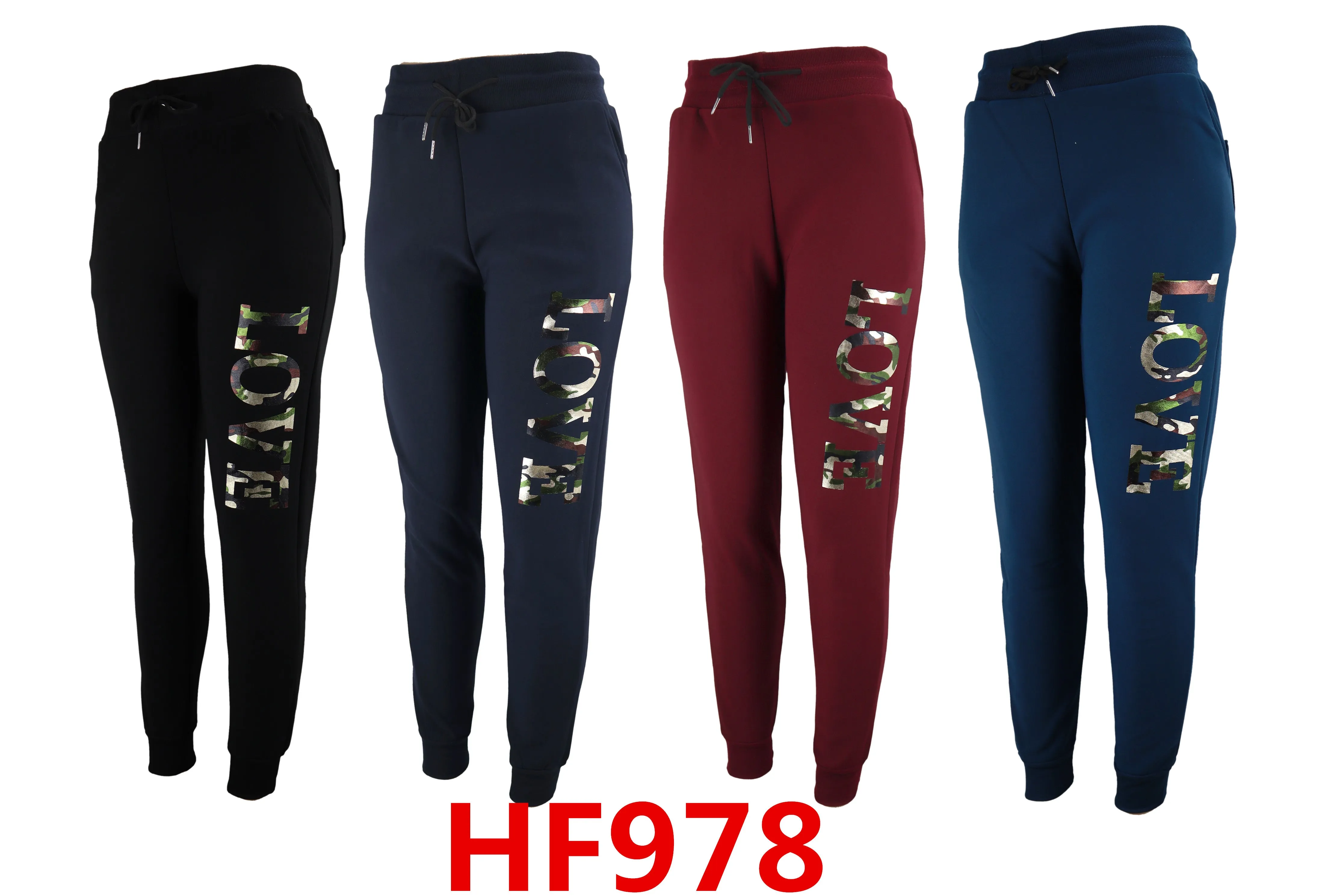 Lady Winter Warm Solid Pants Leggings Fur Lining Love HF978