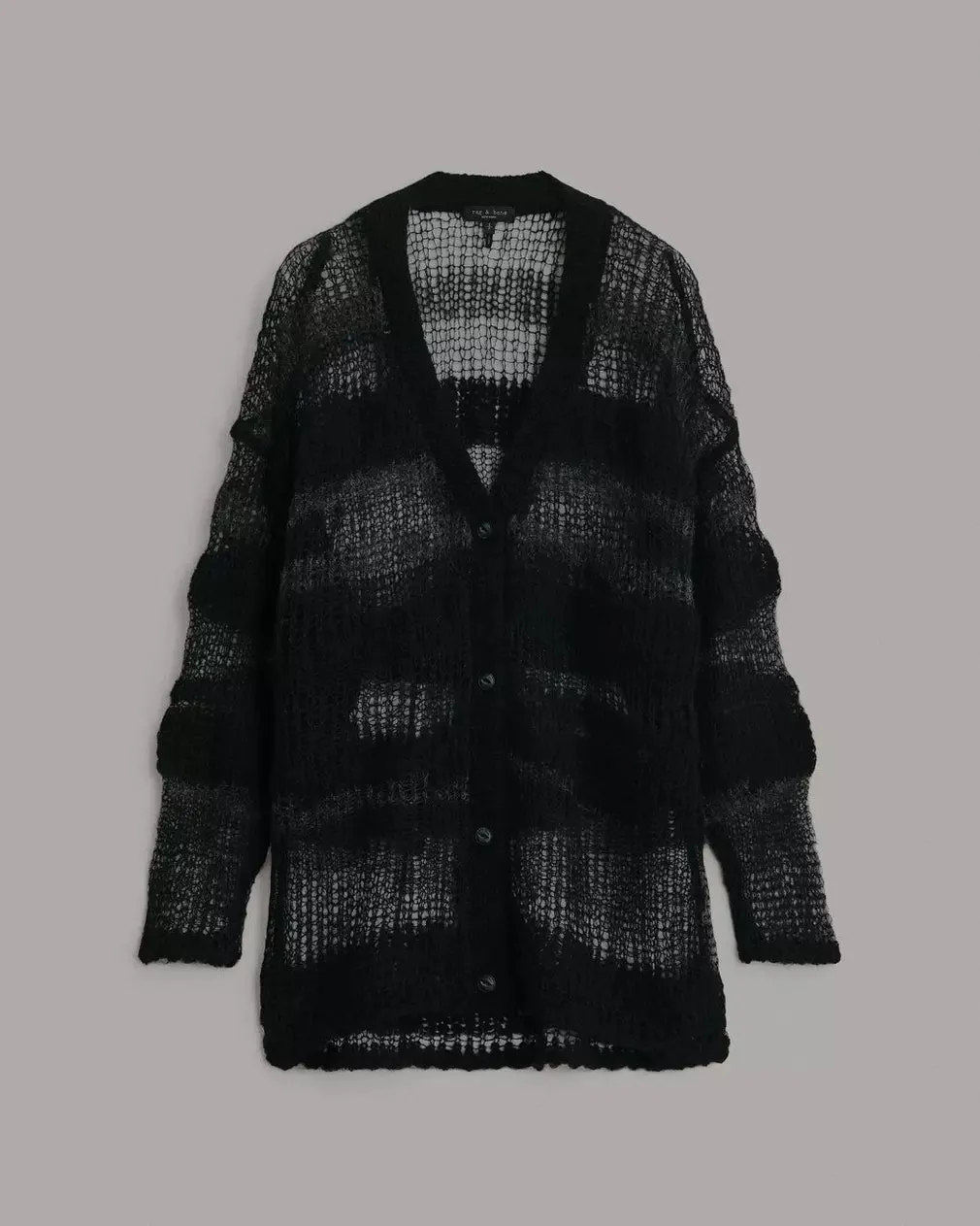 Lillian Alpaca Cardigan - Black Multi