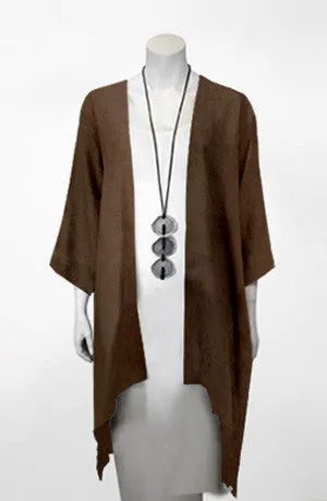 Long Kimono Jacket in Walnut Papyrus