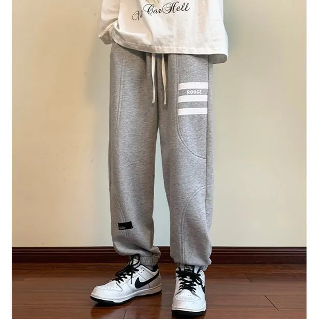 Loose Fit Knitted Tapered Drawstring Sweatpant