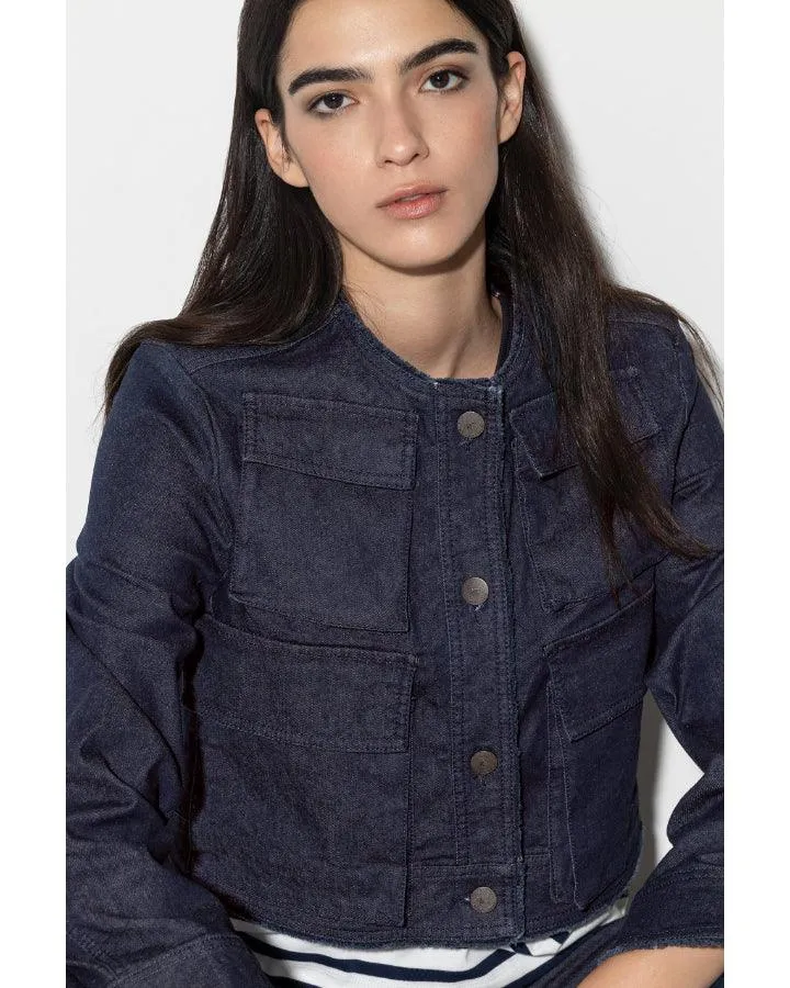 Luisa Cerano Denim 4 Pocket Cropped Jacket