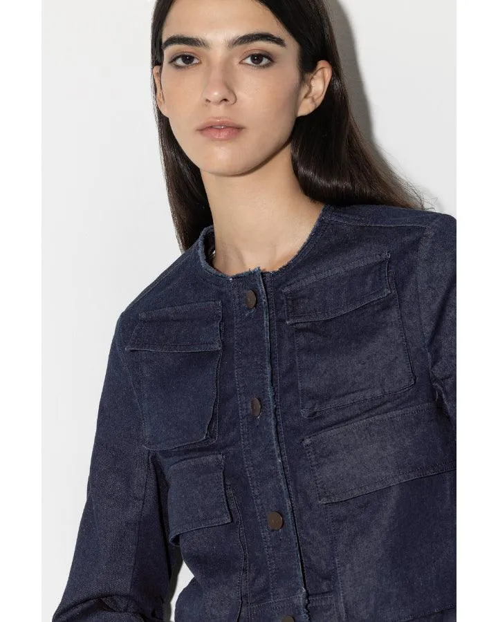 Luisa Cerano Denim 4 Pocket Cropped Jacket