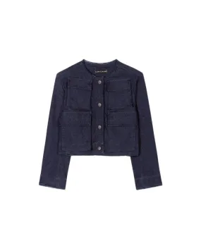 Luisa Cerano Denim 4 Pocket Cropped Jacket