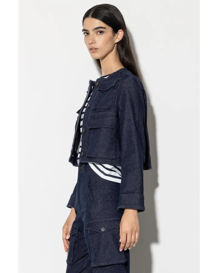 Luisa Cerano Denim 4 Pocket Cropped Jacket