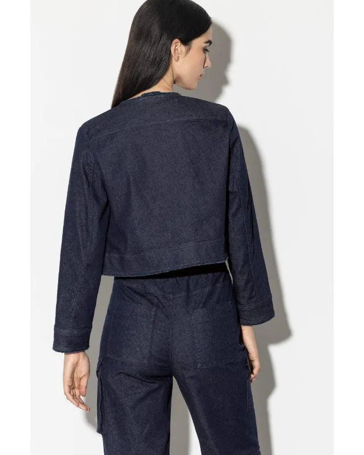 Luisa Cerano Denim 4 Pocket Cropped Jacket