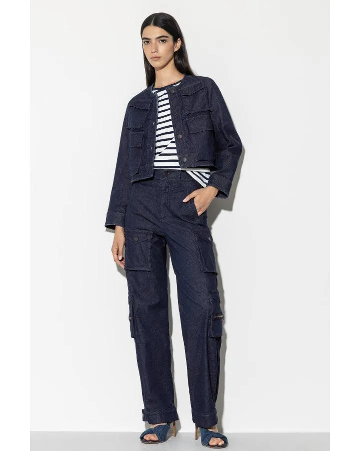 Luisa Cerano Denim 4 Pocket Cropped Jacket