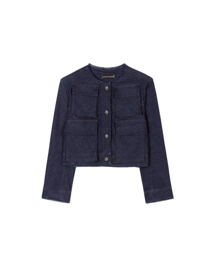 Luisa Cerano Denim 4 Pocket Cropped Jacket