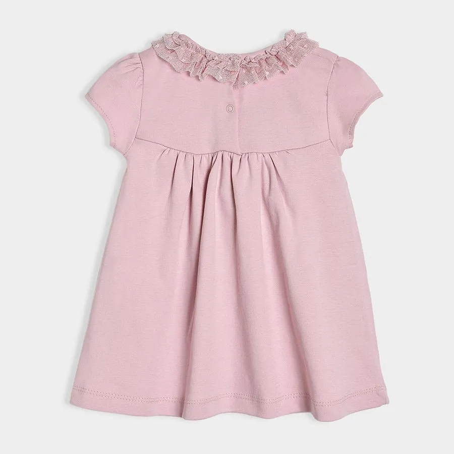 Luxe Rosy Dress with Headband Pink