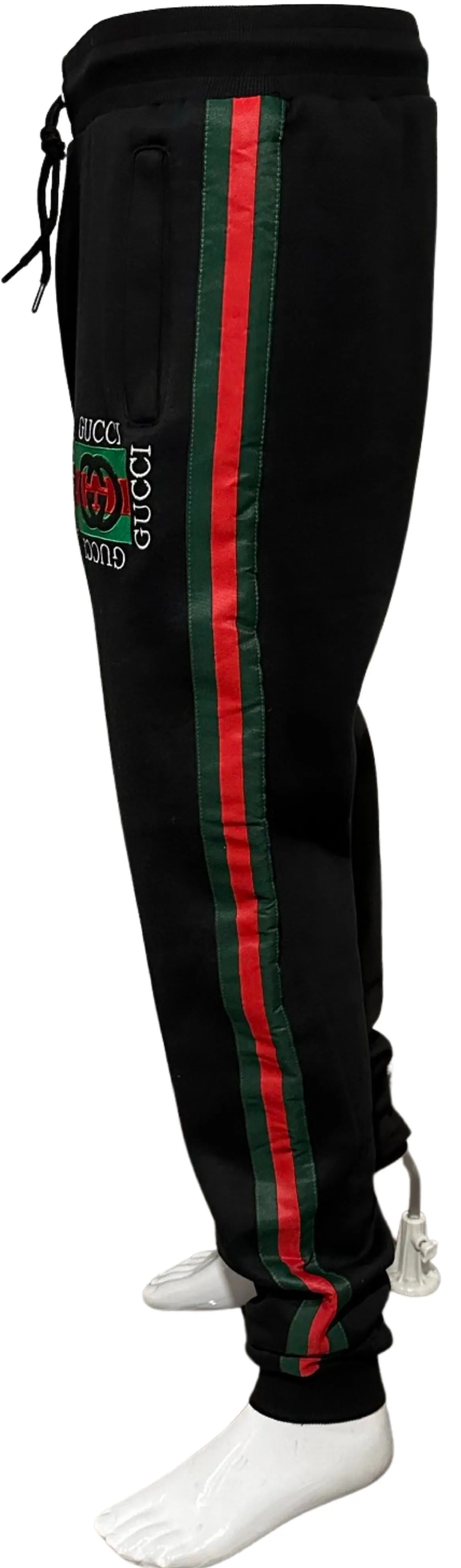 ^LUXURY^ (BLACK-MULTI) LUXURY EMBROIDERED JOGGER SWEATPANTS