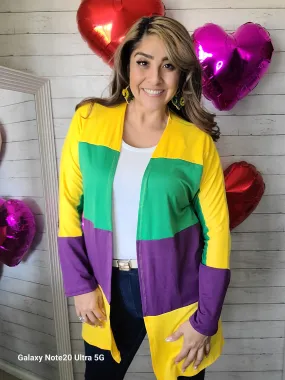 Mardi Gras Open Cardigan