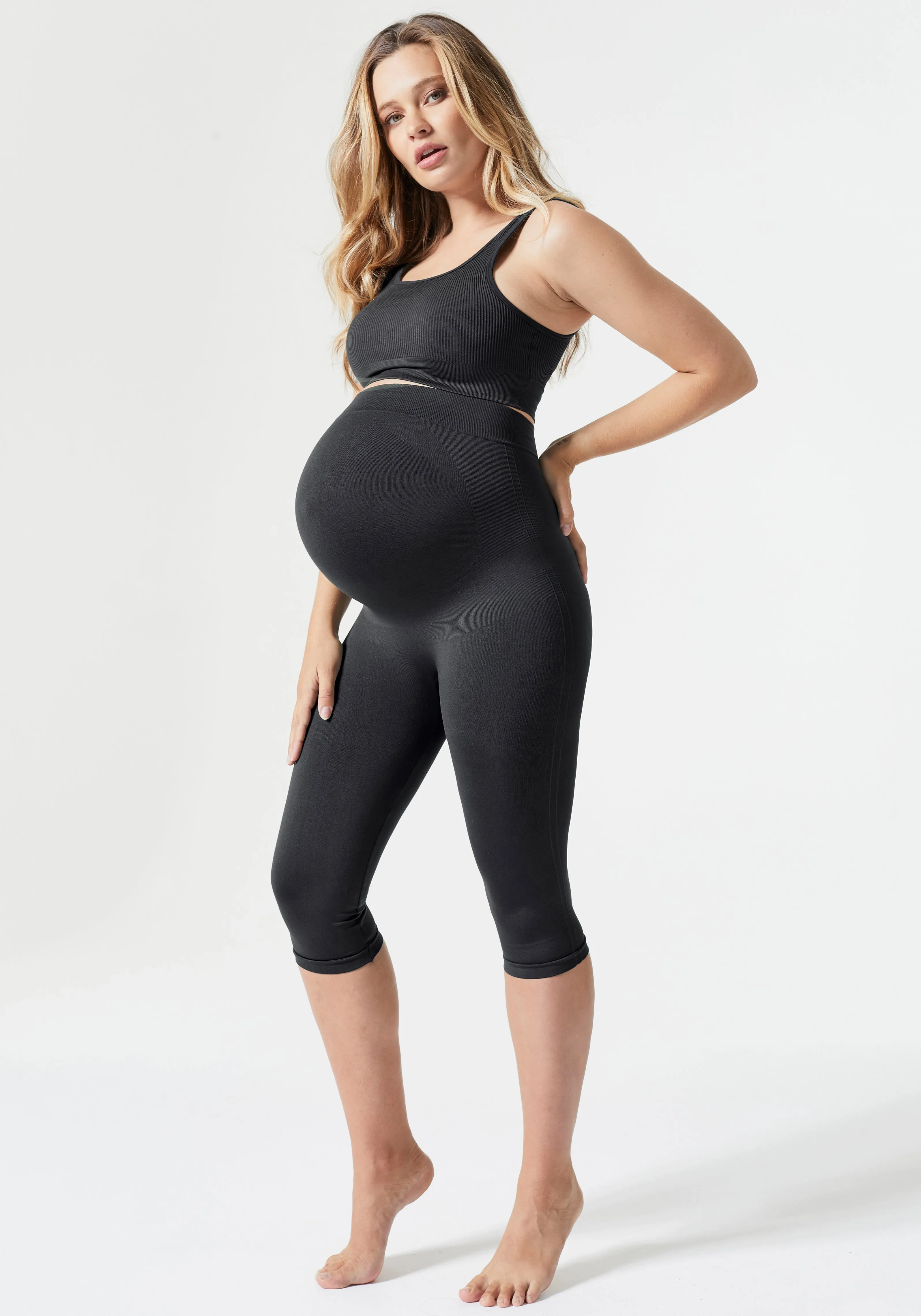 Maternity Belly Support Capri Leggings