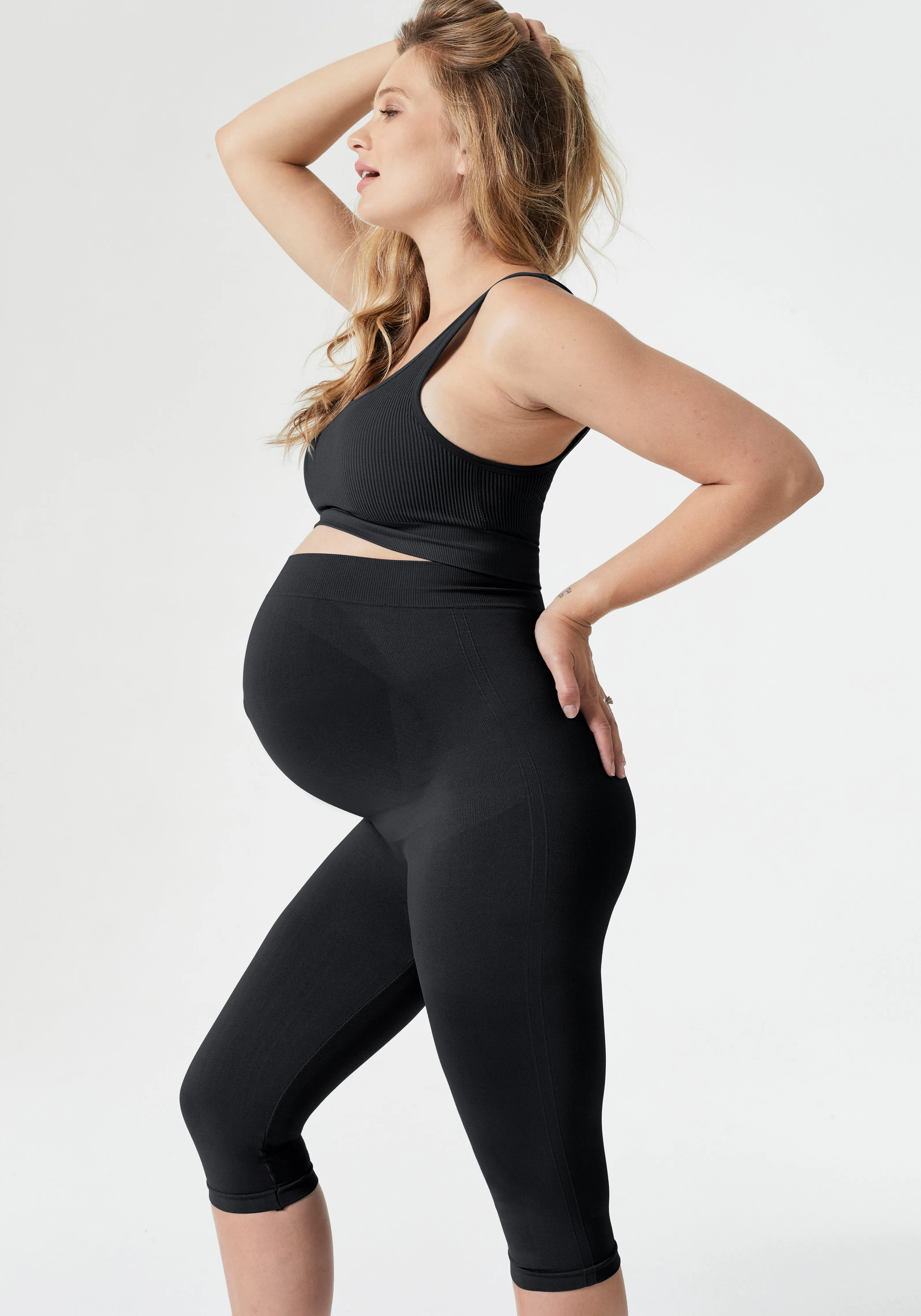 Maternity Belly Support Capri Leggings