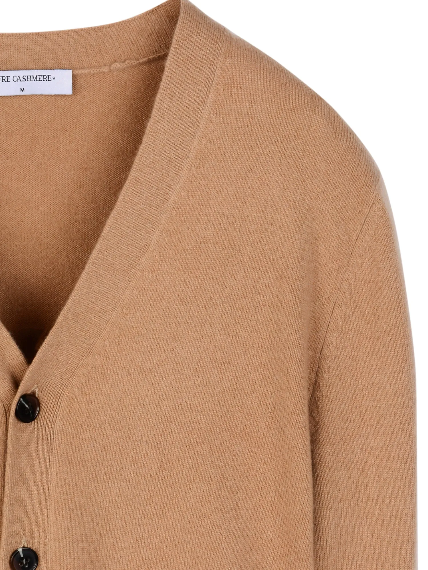 Men V-Neck Cardigan_Camel