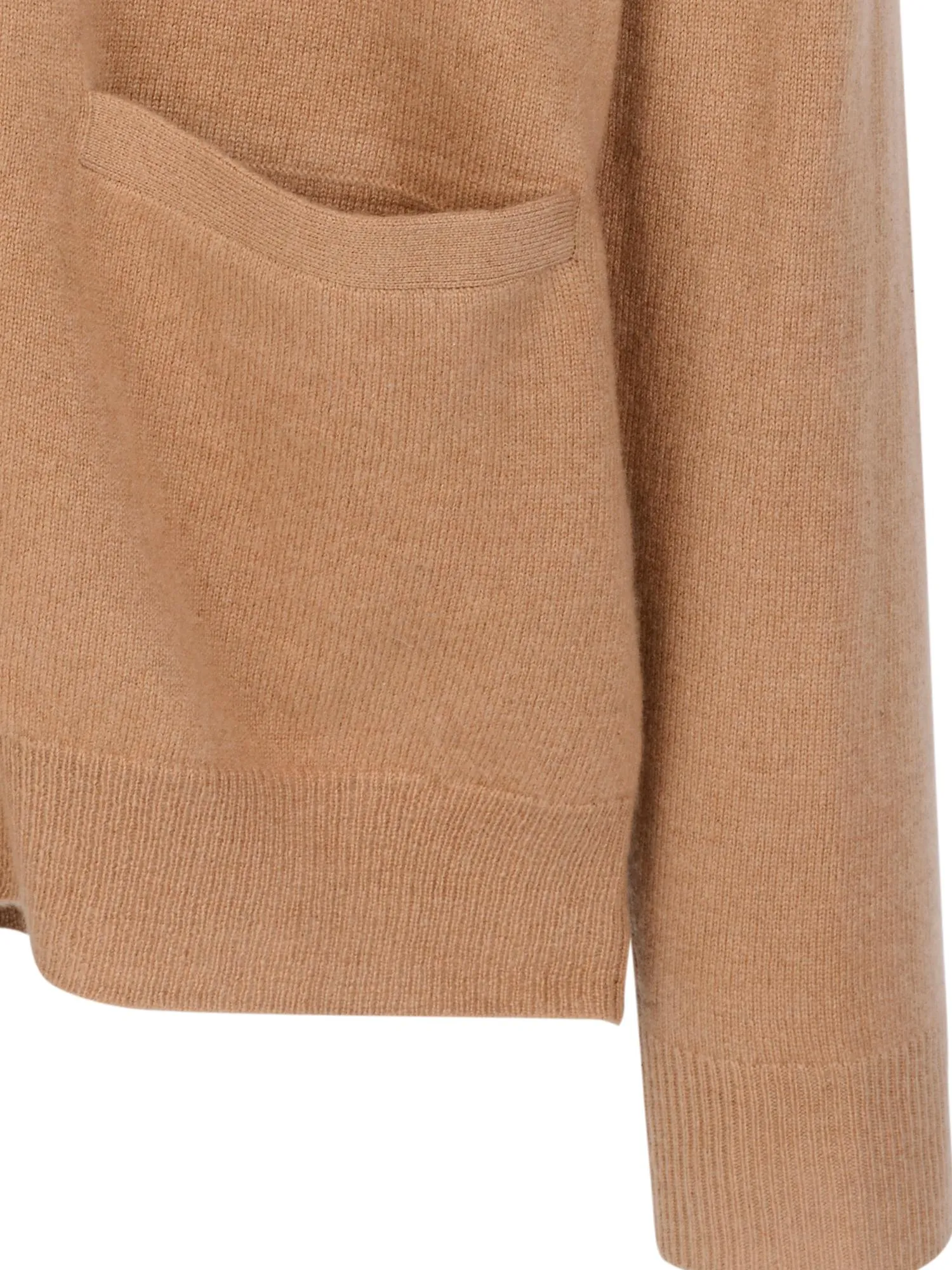 Men V-Neck Cardigan_Camel