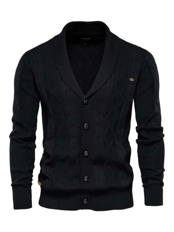 Men's Fashion Self Design Knit Cardigan