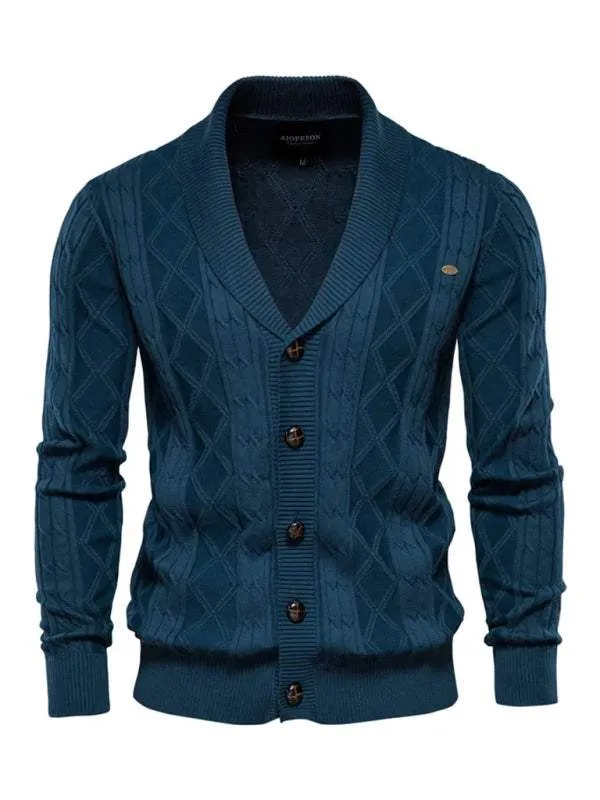 Men's Fashion Self Design Knit Cardigan