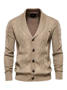 Men's Fashion Self Design Knit Cardigan