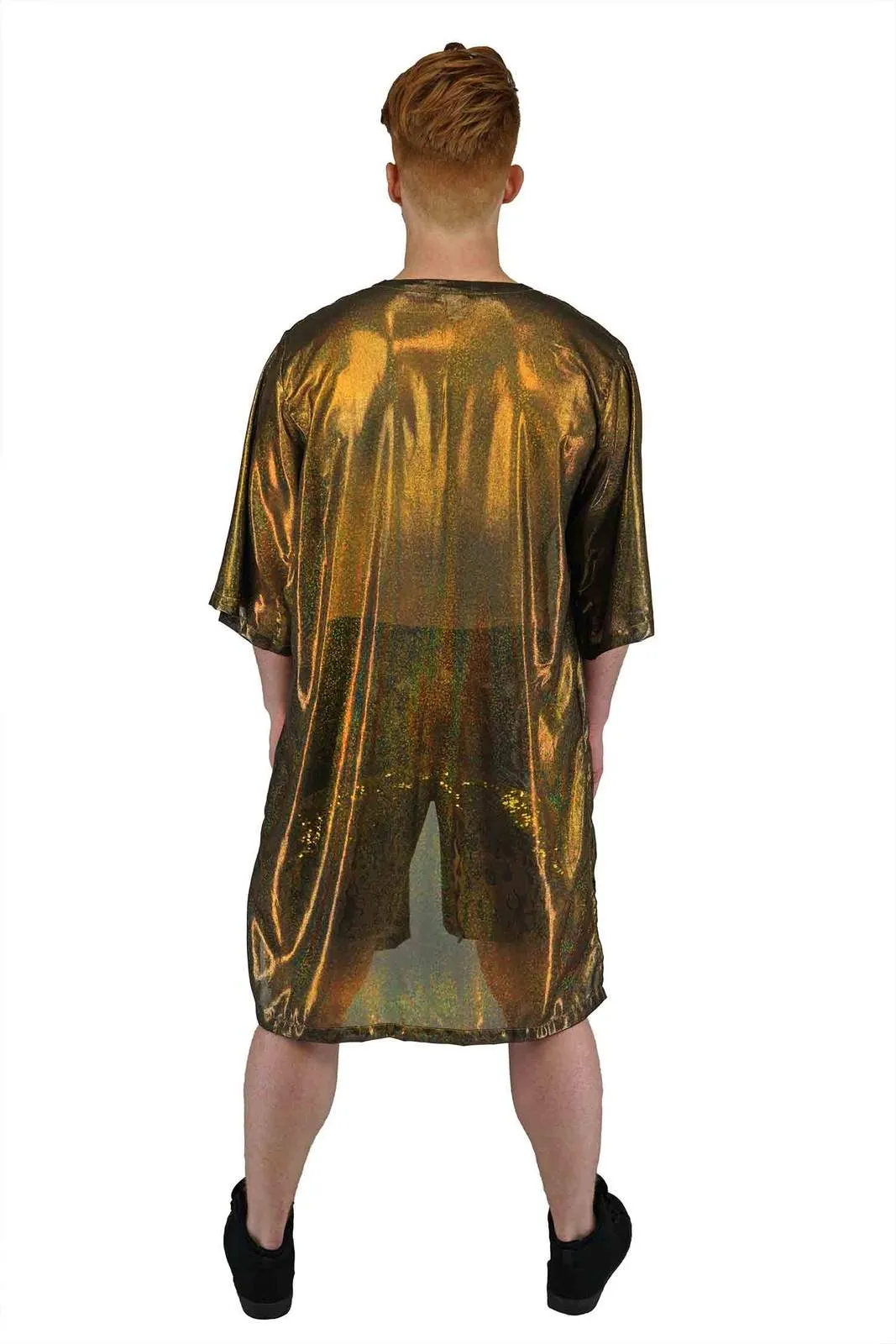 Mens Holographic Gold Kimono