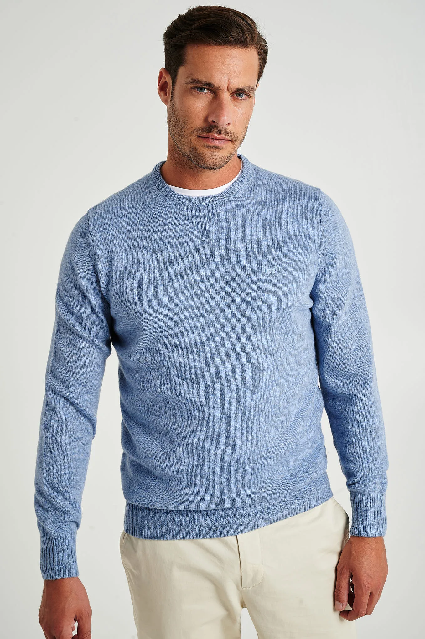 Men's machine washable crew neck sweater